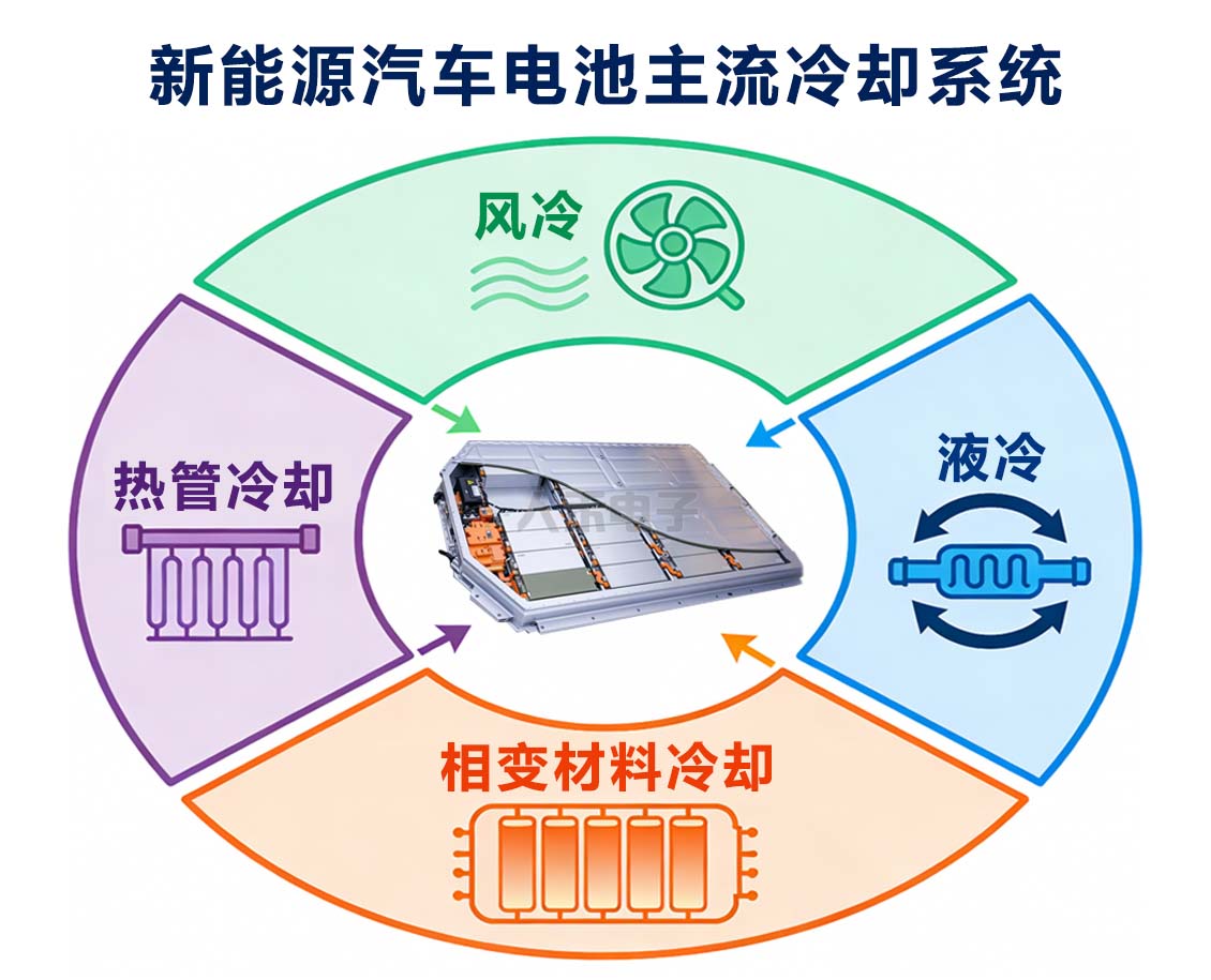 新能源汽車(chē)電池主流冷卻系統(tǒng)